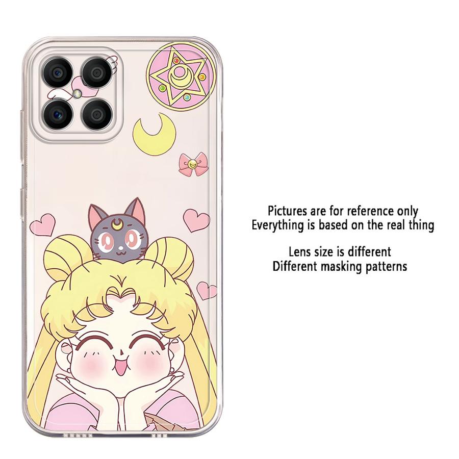 Soft Phone Cover Case for Honor X8b X8a X9a X7b X9b X8 90 Lite Sailor Moon Anime