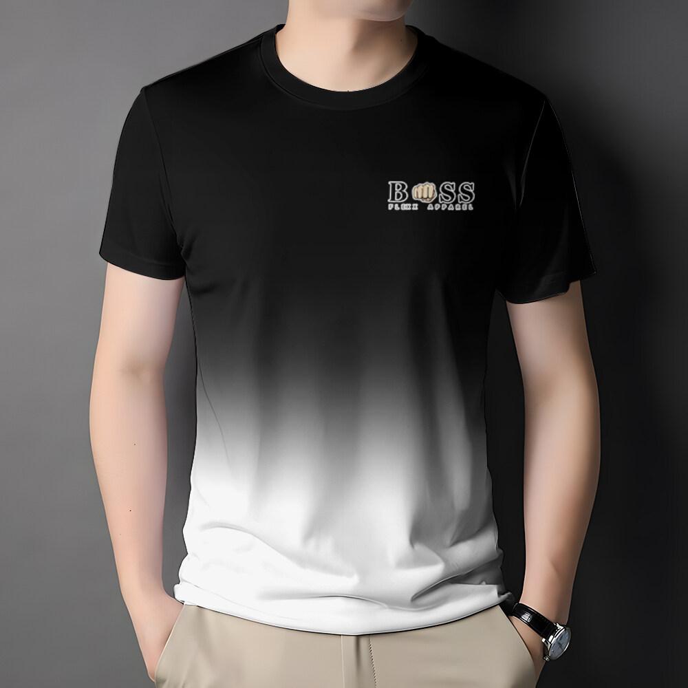 Fashionable men's T-shirt 3D printed gradient T-shirt men's casual shirt short sleeved breathable oversized T-shirt men's clothing men's T-shirt