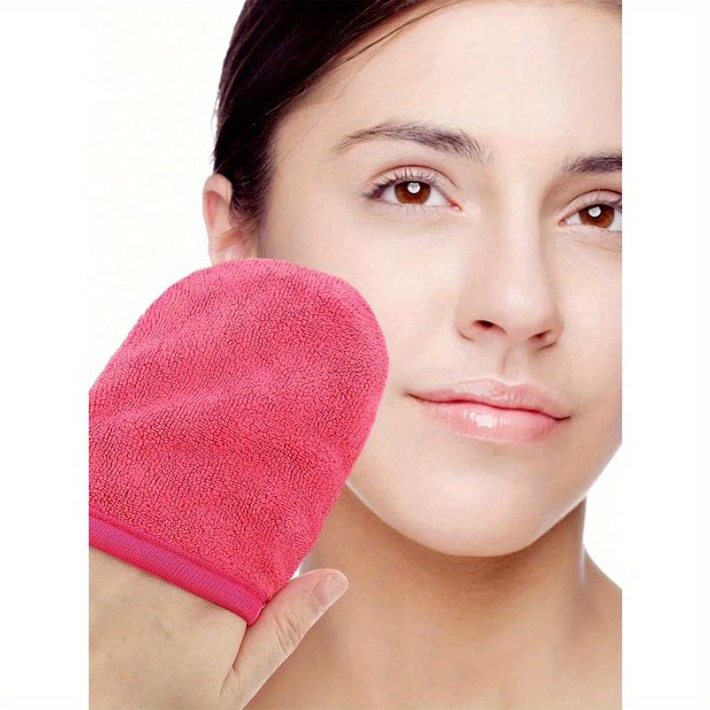 Ladies' Cleansing Makeup Removal Gloves, Water-Based Facial Cleansing Finger Sleeves, Washable Facial Makeup Removal Gloves, Ultra-Fine Microfiber