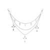 Punk Multi-Layer Cross Pendant Chain - Hot-Selling Metal Pants Accessory for Girls