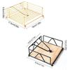 New Wood Base Iron Napkin Holder Modern Style Stable Countertop Napkin Organizer Napkin Organizer Table Decoration