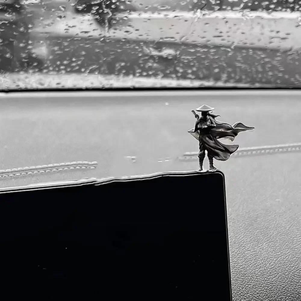 6Pcs/set Model Mini Chinese Swordsman Figure Exquisite Ancient Car Statue Ornament Cartoon Swordsman Miniatures Bedroom