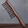 No-snags Natural Wood Hairbrush Wide Tooth Sandalwood Scalp Massager  For Women