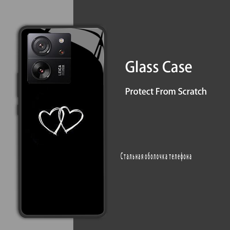 For Xiaomi 13T 13T Pro Case Cover Tempered Glass Case Hard Shockproof Coque Bumper For Xiaomi Mi 13T Pro Mi13T Pro Protect Case