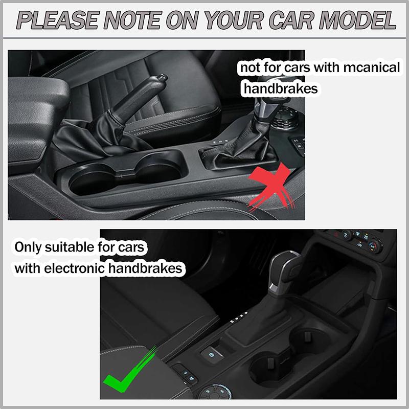 Car Armrest Storage Box Tray Console Organizer Holder for Ford Ranger&Ranger Raptor 2025 Electric Handbrake Interior Accessories