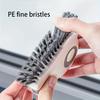 1pc 2-in-1 Window Track & Grout Cleaning Brush - Stiff Bristles, Handheld Cleaner for Sliding Door Tracks, Window Sills, Seals - Durable Plastic