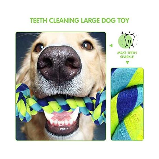Large Dog Moo Moo Moo, Strong Dog Toys Large Breeds, Heavy Dentistry Dog Rope Toy Set for Medium Dogs, 5 Indestructible Dog Toys, Cotton Puppy Moo