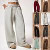Winter Elastic and Plush Loose Wide Leg Sports and Leisure Pants