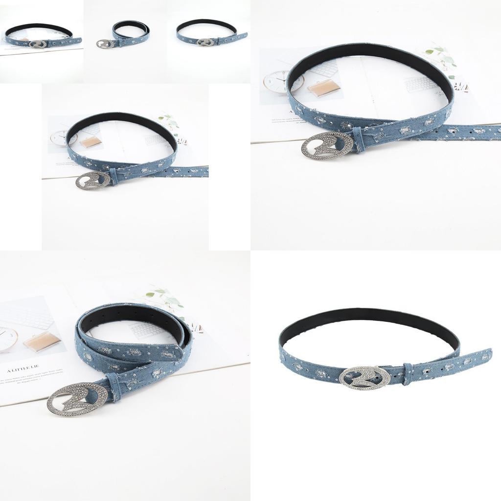 Stylish Ladies' Canvas Belt 2023 Summer New Arrival With Butterfly Shape Smooth Buckle Leather Belt For Jeans Matching