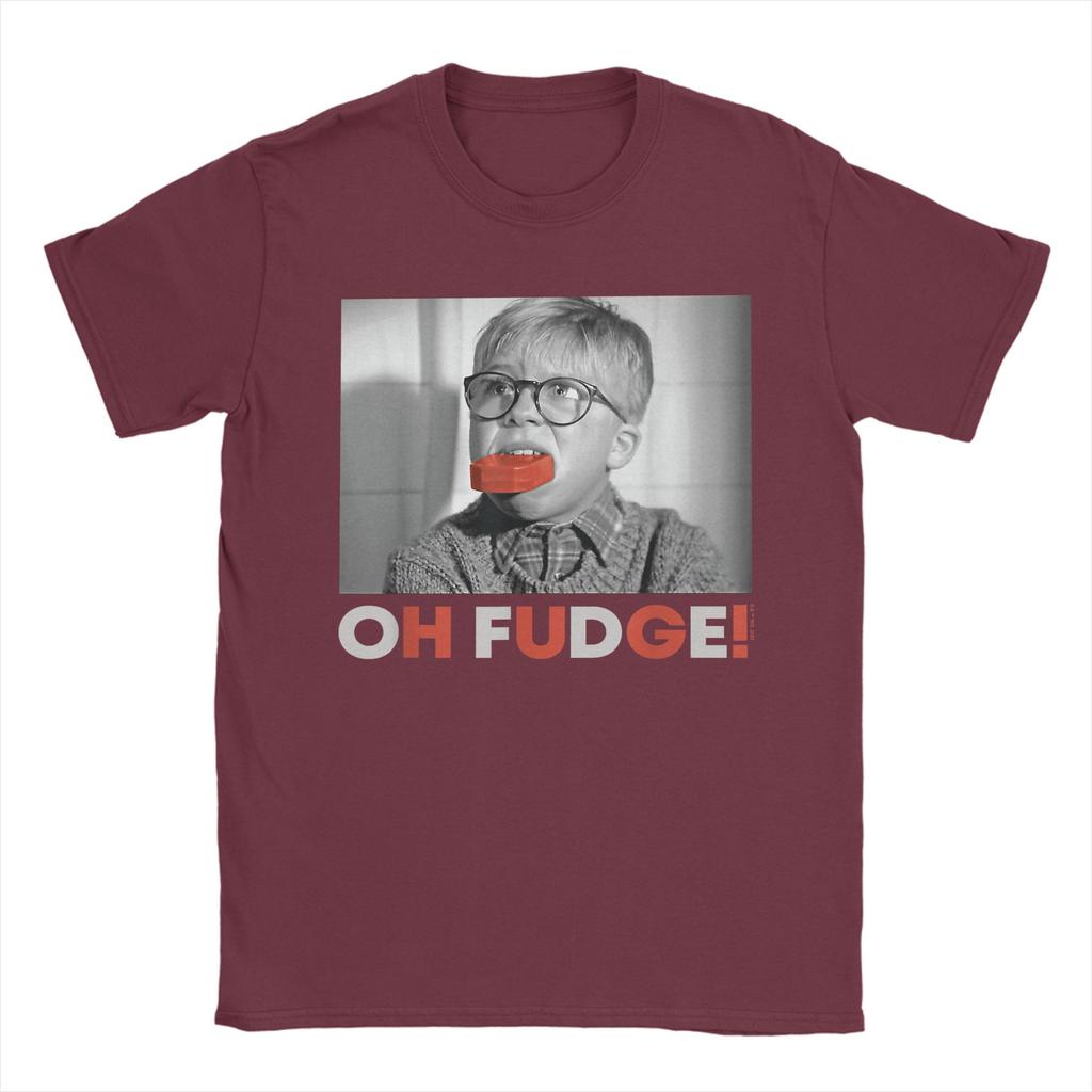 A Christmas Story Oh Fudge! T-Shirt Summer  Hipster T Shirts Man O Neck Oversized Clothes Short Sleeves Y2K Casual Tops