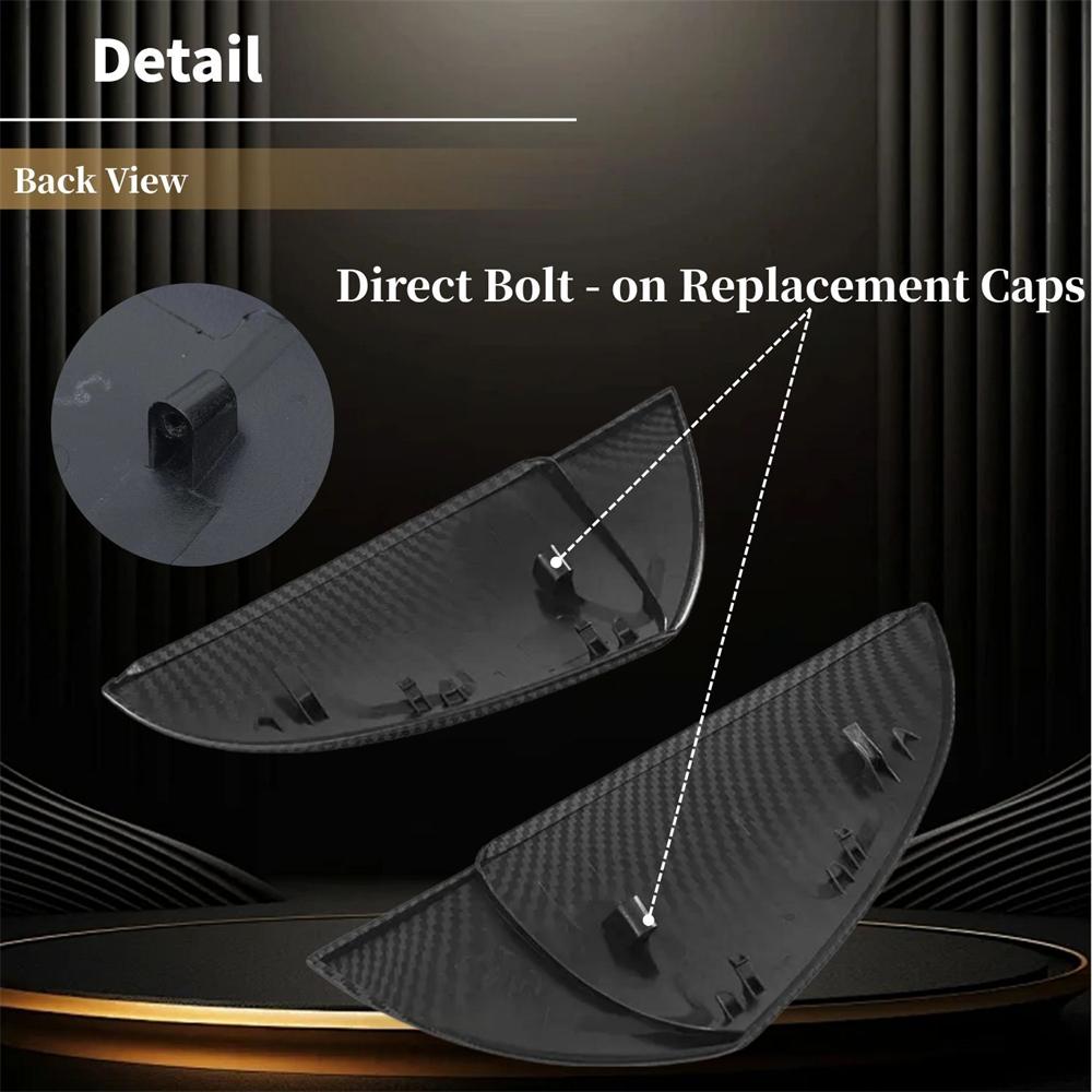 Carbon Fiber Texture M Style Mirror Cover Caps for 2021-2025 Lexus IS350