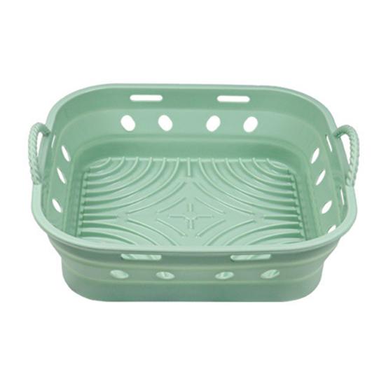 Foldable Round/Square Air Fryer Liner Basket 8.5 Inch Air Fryer Silicone Pot Reusable Baking Tray Accessories for 3.6-6.8 QT Oven Microwave