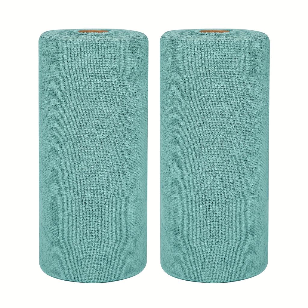 High Quality100pcs Reusable Cleaning Cloths Microfiber Towel Washable Tear Away Cleaning Towels Roll 12× 12 Absorbent Rags Drying Dishcloths For