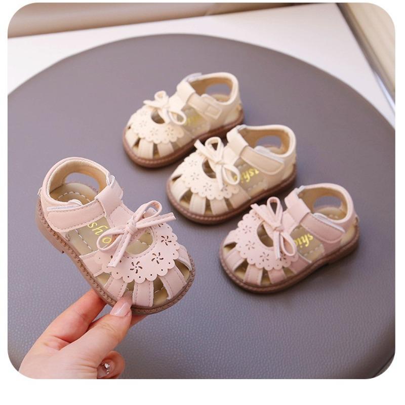 Girls' Princess Hollow-Out First Walkers Anti-Kick Baby Sandals for Toddlers Beach Shoes Girl's Dress Shoes