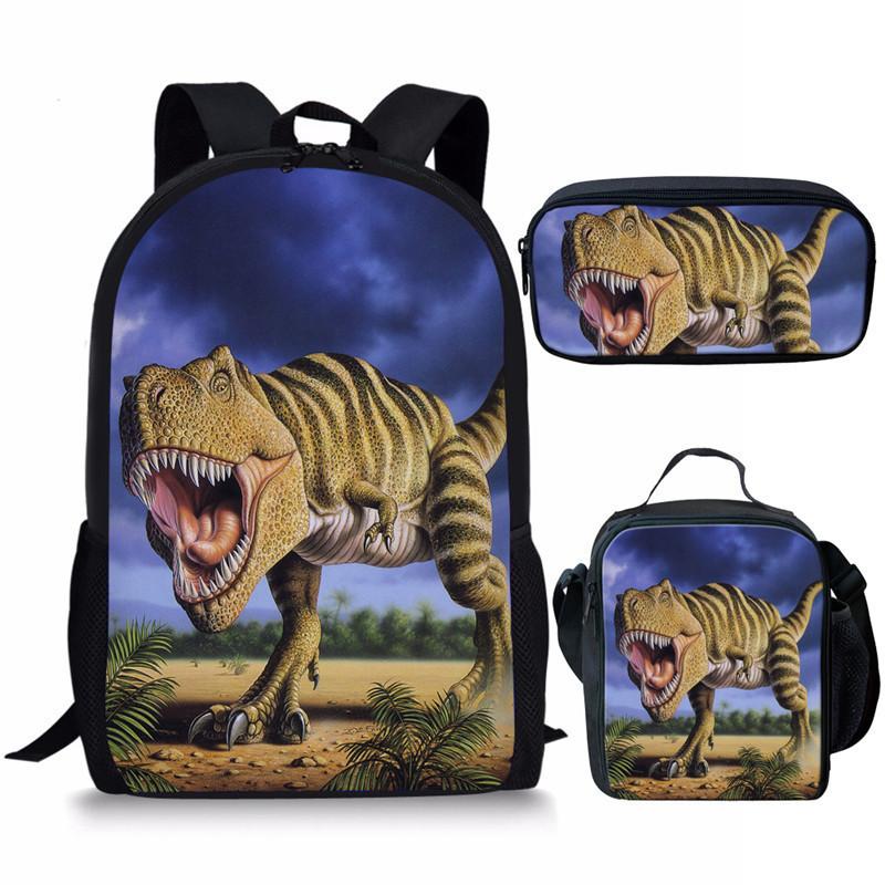 Jurassic World Dinosaurus Rugzak Set 3 Delen Student Schooltas Lunchtas Etui