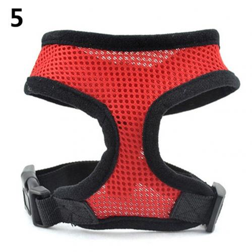 Dog Harness Adjustable Soft Breathable Dog Harness and Leash Set Nylon Mesh Vest Harness for Dogs Puppy Dogs Collar Chest Strap