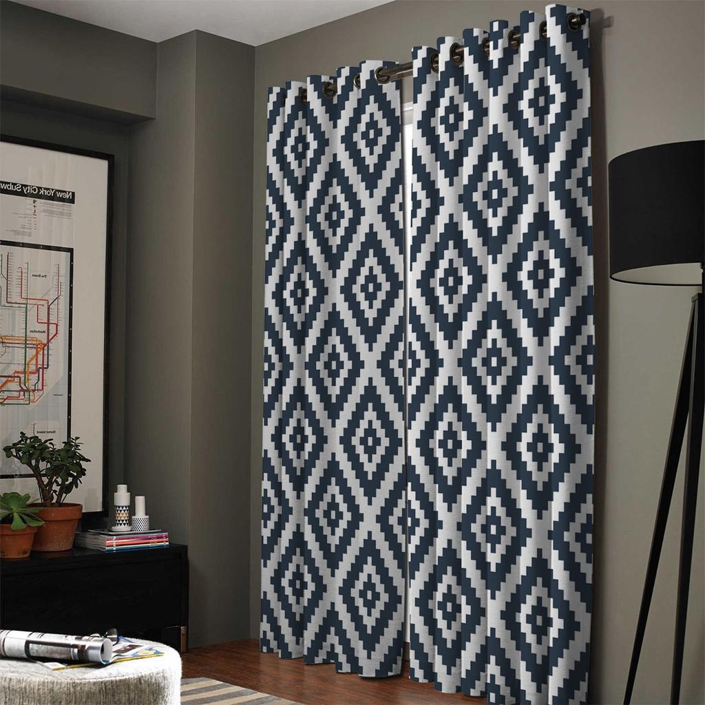 Nordic Ethnic Geometic Window Curtains Curtains for Living Room Decorative Items Living Room