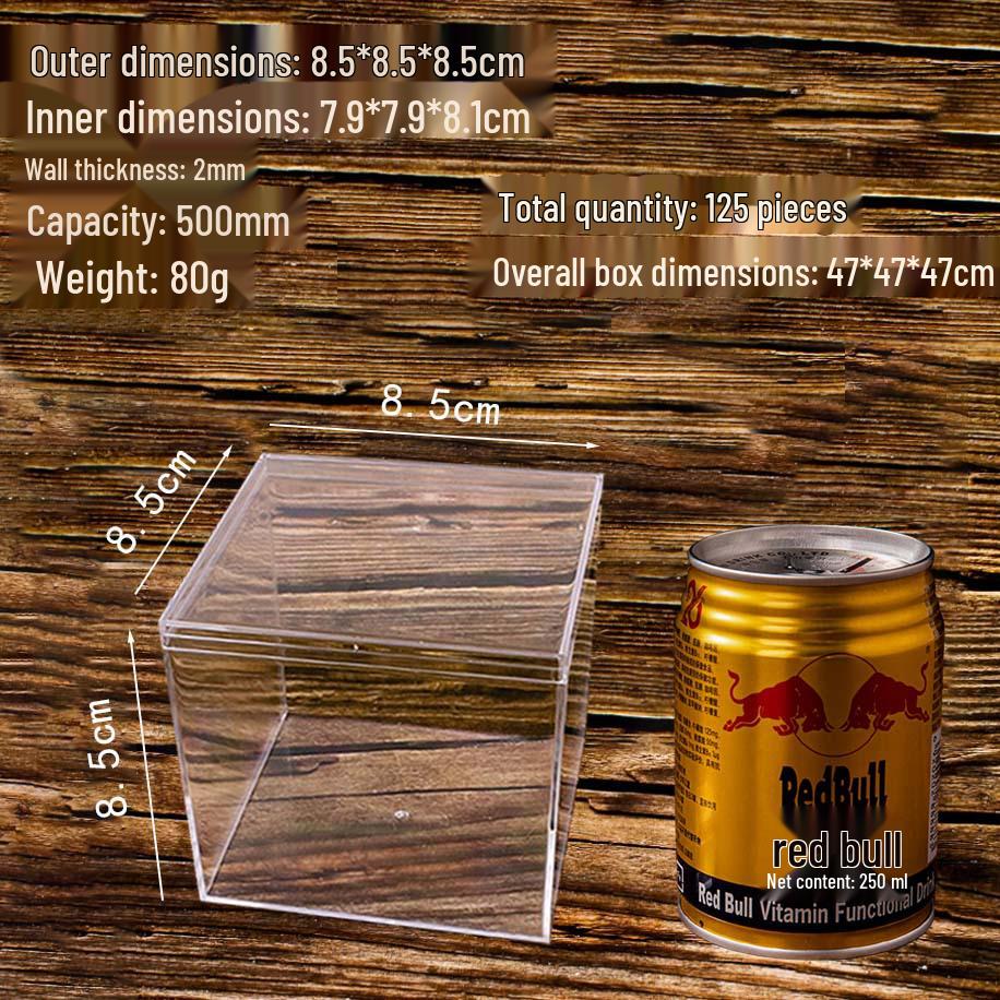 Quadratische Transparente Harte Kunststoffbox: Vielseitige Lebensmittelverpackung, Betta-Fischzucht, Kristallschlamm, Überraschungsbox, Hochzeits-Süßigkeitenaufbewahrung.