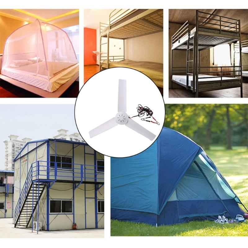 DC12V Low-voltage Ceiling Hanging Fan Household Camping Electrical Fan,Ceiling Canopy Fan for Camping Tent