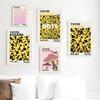 Nordic Retro Abstract Pumpkin Mushroom Flowers Yayoi Kusama Posters Wall Art Canvas Painting Wall Pictures for Living Room Decor