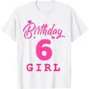 Happy Birthday Shirt, Girls 6th Party 6 Years Old Bday T-Shirt