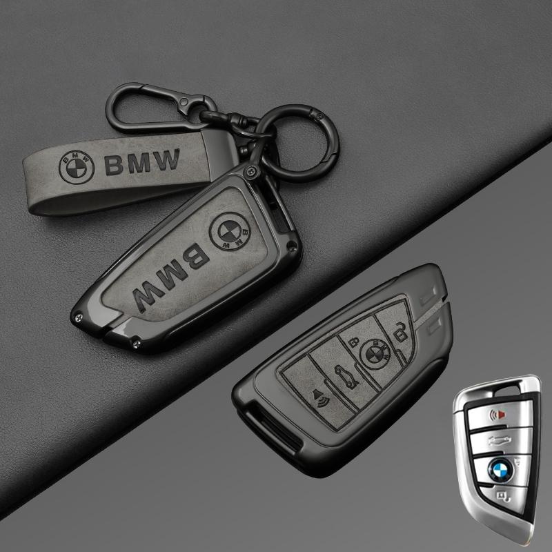 Alloy Leather Car Key Case Cover Bag For BMW 1 3 5 7 Series X1 X3 X4 X5 F10 F15 F16 F20 F30 F18 F25 M3 M4 E34 Holder Accessories