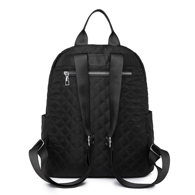 Dámský batoh, velkokapacitní ležérní cestovní taška, jednoduchá jednobarevná taška přes rameno, vysoce kvalitní nylonová tkanina