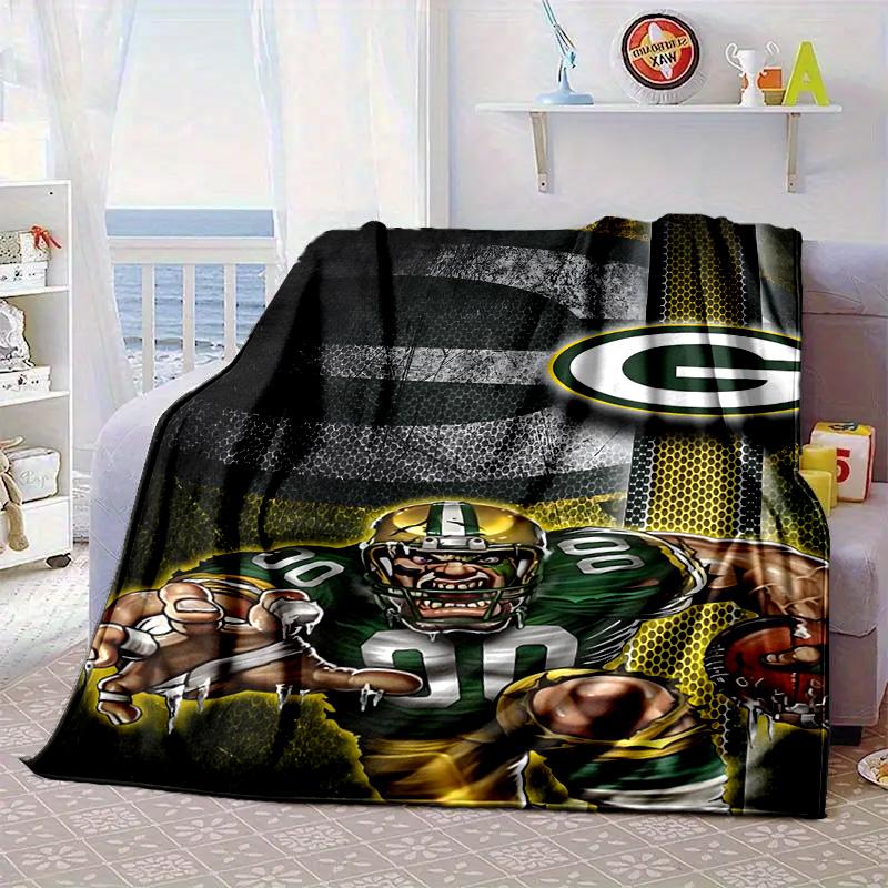 Green Bay Packers Fan Gear Portable Blanket/Soft Blanket Bedding Blanket Suitable for Travel Camping Living Rooms Offices Sofas Fan Gifts