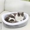 Autumn and Winter Cat Kennel  Removable and Washable Cat Sleeping Bag  Pet Cat Mattress  Hamburger Cat House Four-season Universal Pet House