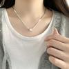 Matte Minimalist Square Pendant Necklace: Versatile, Elegant Clavicle Chain for Women