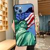 America Flag Statue of Liberty Phone Case For iPhone 15 Pro Max 14 13 12 11 16 17 Pro Max Mini 15 16 Plus 16e 17 Air Cover