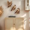 3 Pcs Wooden Sparrow Wall Art Rustic 2D Flying Birds Wall Hanging Decor for Living Room Bedroom Nursery Kids Room Farmhouse
