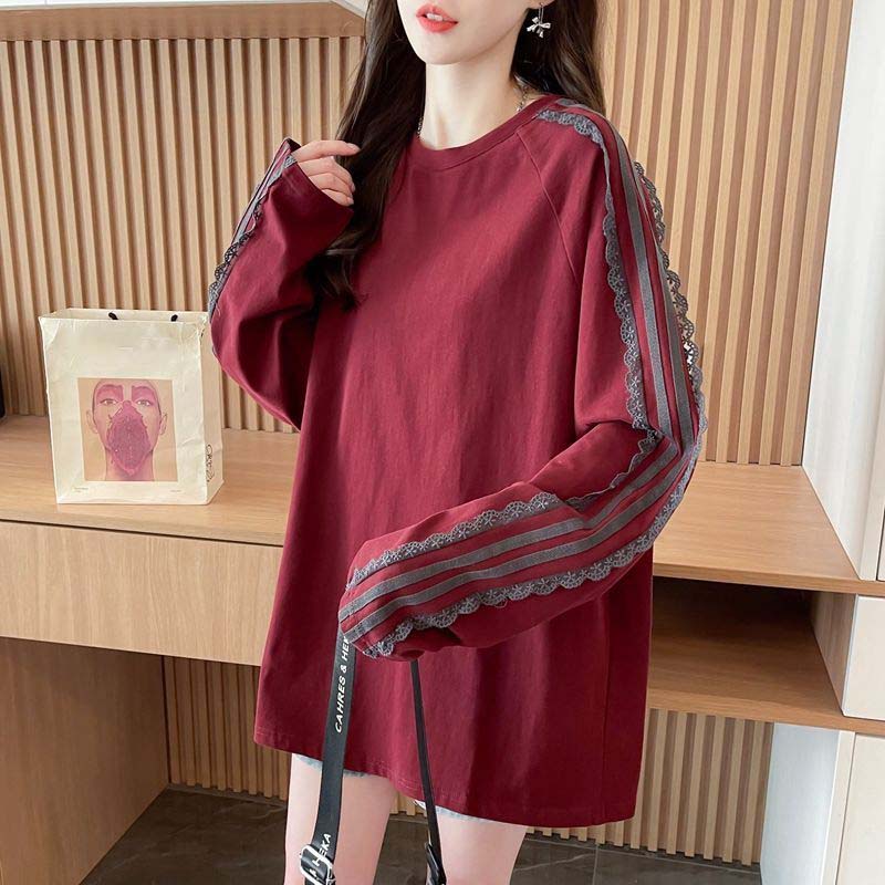 Sweatshirt for Women Autumn Winter Thickened Warm Stretchy Long Sleeve Oversize Tops