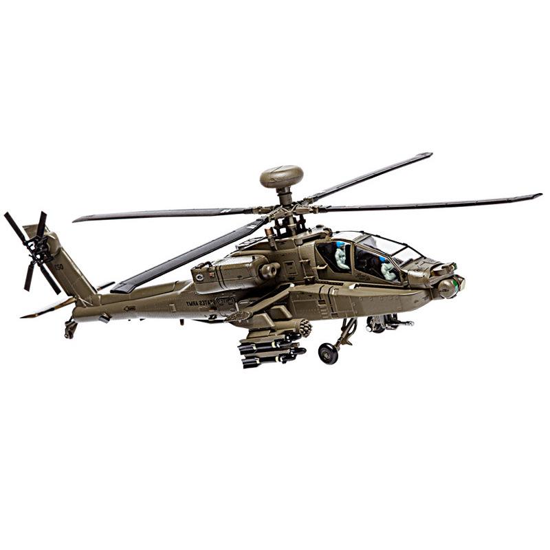 1:72 Scale AH-64 Apache Alloy Helicopter Model - Home Decor & Collectible Toy