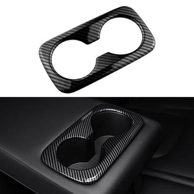 Car Back Water Cup Panel Cover Trim Decoration Sticker for Kia Sportage NQ5 2022 2023 2024 Imitation Carbon Fiber Accessories