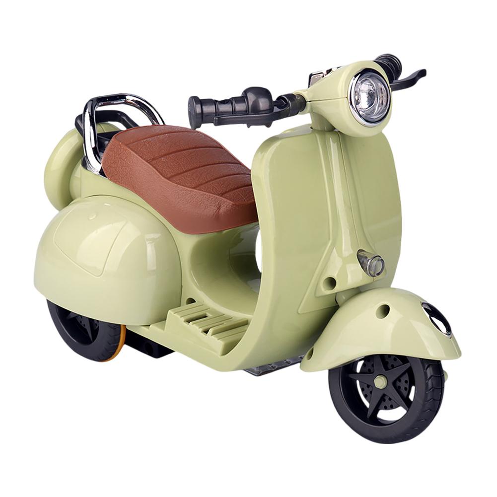 Motorcycle Model Toy 360 Rotating Simulation Electric Bicycle Collection Mini Motorcycle Vehicle Toy for Kids Birthday Gift