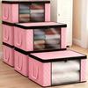 Foldable Storage Box with Zipper and Lid, Reinforced Handle, Foldable Clothing Organizer Bag, Suitable for Clothes and Blankets
