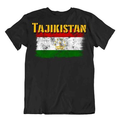 Tadschikistan Flagge T-Shirt T-Shirt Tee Oberteil Stadtplan Sieg Sonnenaufgang Krone Sterne Geschenk
