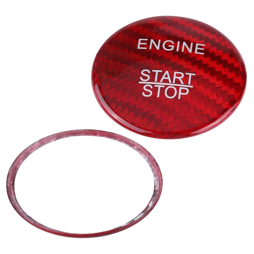 Carbon Fiber Engine Start Button Start Stop Button Cover Trim