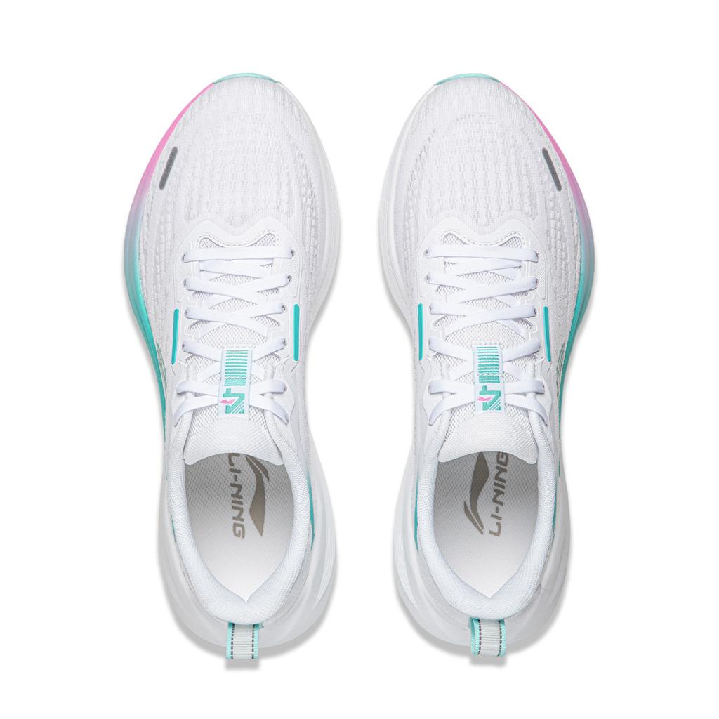 Li Ning Wu Yue 4 Sports Comfortable Shock Absorption Wear Resistant Low Top Casual Running Shoes Men Sneaker Standard-White ARSW035-8