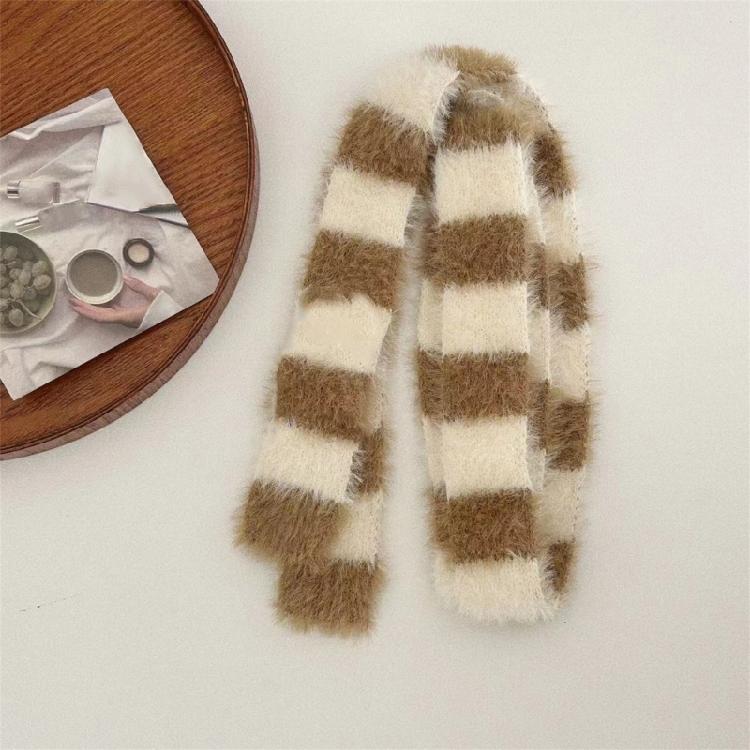 2000s Thin Scarf Harajuku Long Striped Scarf All Matching Neck Wrap Photo Neckwear