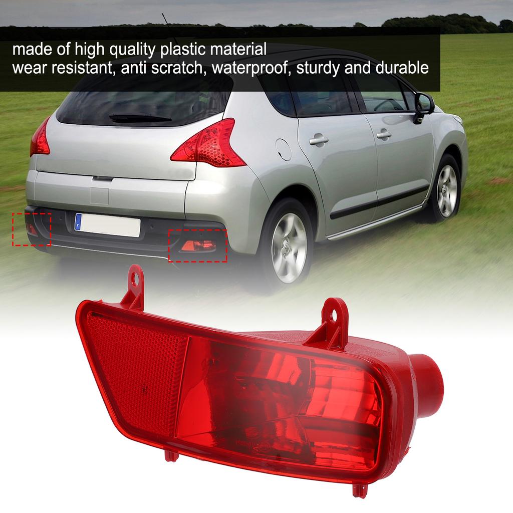 Red Rear Fog Light Assembly Car Accessories Replacement for PEUGEOT 3008 2009‑2016