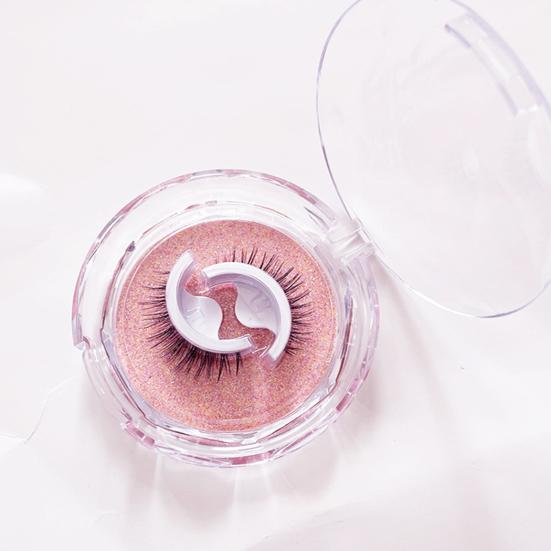 1 Pair Self-adhesive False Eyelashes Reusable Natural Look Wispy Fluffy Handmade Synthetic Fake Lashes Strips Women Eye Makeup Tools