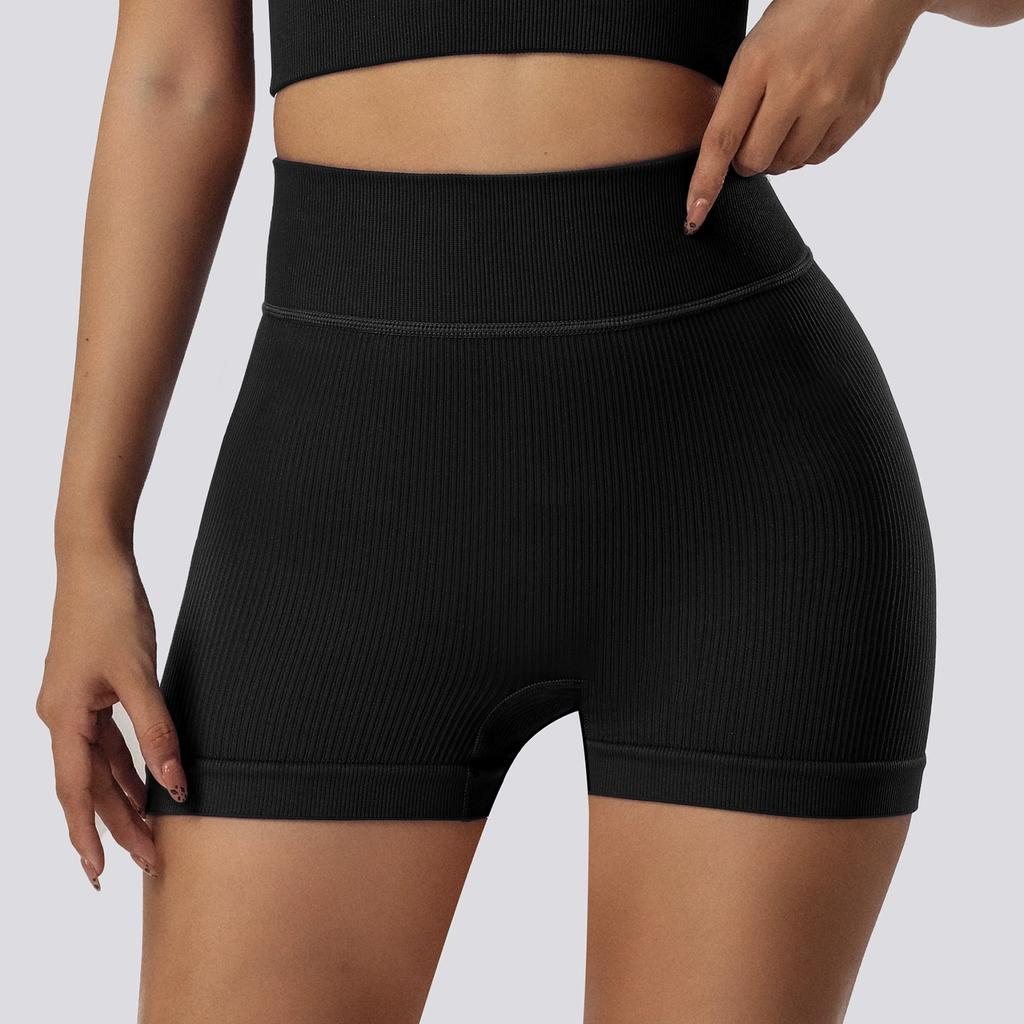 Neue nahtlose Sport- und Fitness-Shorts mit Po-Lifting und Naked-Feeling-Yoga-Hosen, eng anliegende, hochtaillierte Slim-Fit-Sportleggings