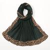 Winter Plain Solid Wrinkle Sexy Leopard Chain Viscose Shawl Scarf High Quality Wrap Pashmina Stole Bufanda Muslim Hijab 180*70Cm
