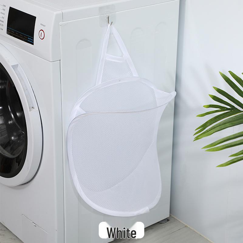 Wall-Mounted Foldable Laundry Hamper for Dirty Clothes белый