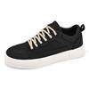 Canvas autumn niche design casual low-top board shoes student sports thick sole heightening black cloth shoes