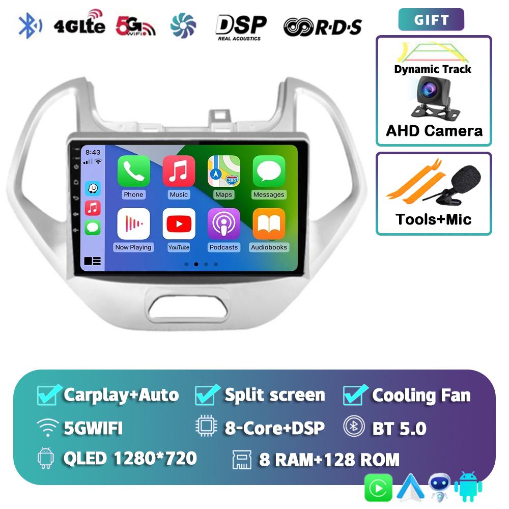 Android 14 Carplay Auto Car Radio For Ford FIGO KA 2015-2020 Multimedia Video Player Navigation GPS DSP Audio No 2din DVD Stereo