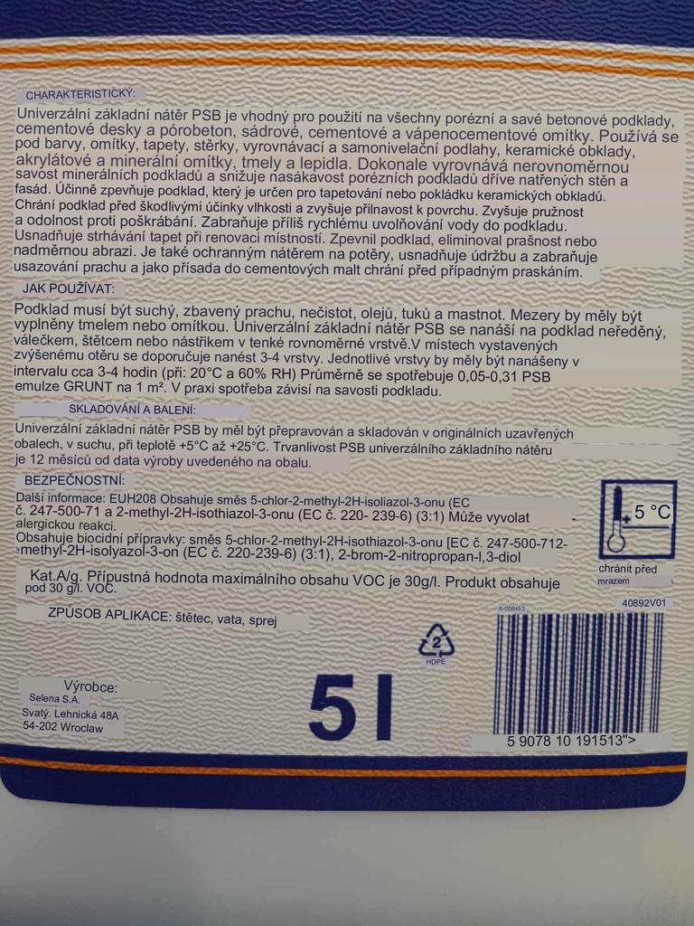 Imprimador de penetración profunda PSB 5l
