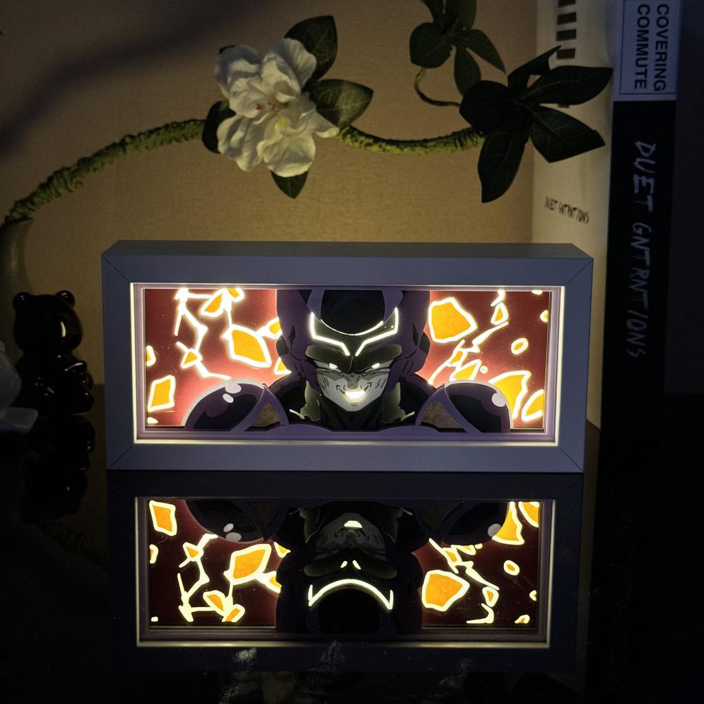 Led Multicolored Anime Light Box For Bedroom Decoration Paper Cut Shadow Box Birthday Gift Bedside Night Lamp Gifts